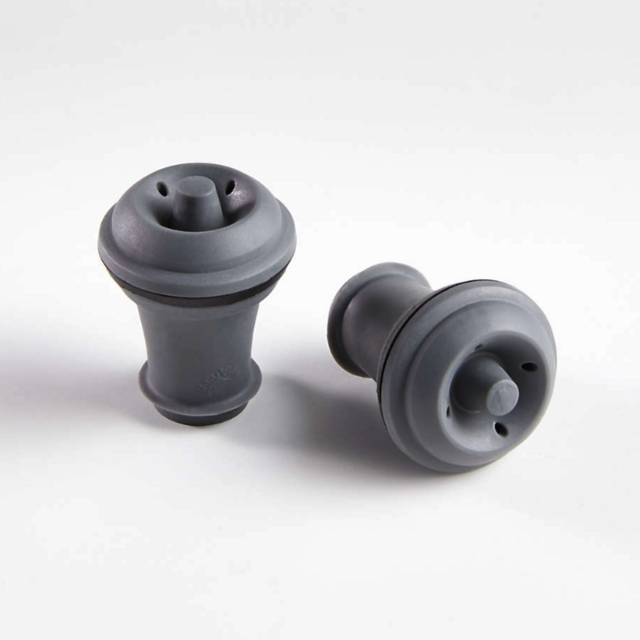 Vacu Vin ® Grey Wine Stoppers, Set of 2