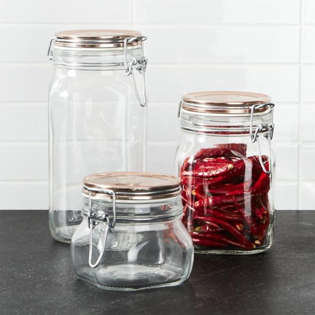 Fido Jars with Copper Clamp Lid