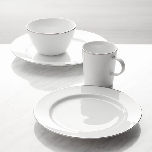 Maison Platinum Rim 4-Piece Place Setting