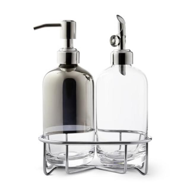 Williams-Sonoma Dispenser Silver Set