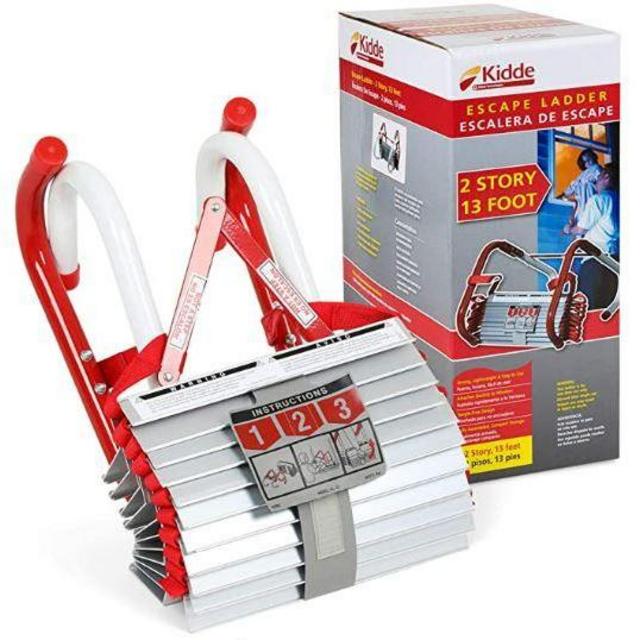 Kidde Fire Escape 2-Story Ladder, Escape Ladder, 13-Foot Anti-Slip Rungs, Rope Ladder