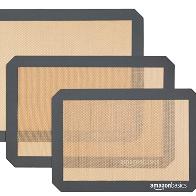 AmazonBasics Silicone Baking Mat Sheet, Set of 3