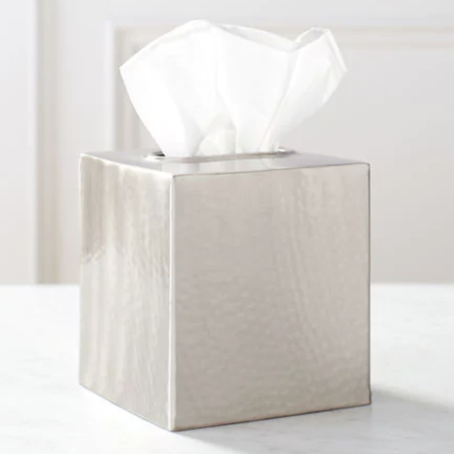 Hammered Metal Tissue Cover