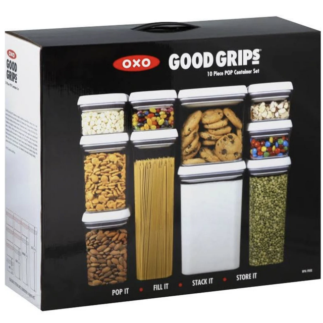 OXO Good Grips 10 Piece Pop Container Set, Clear