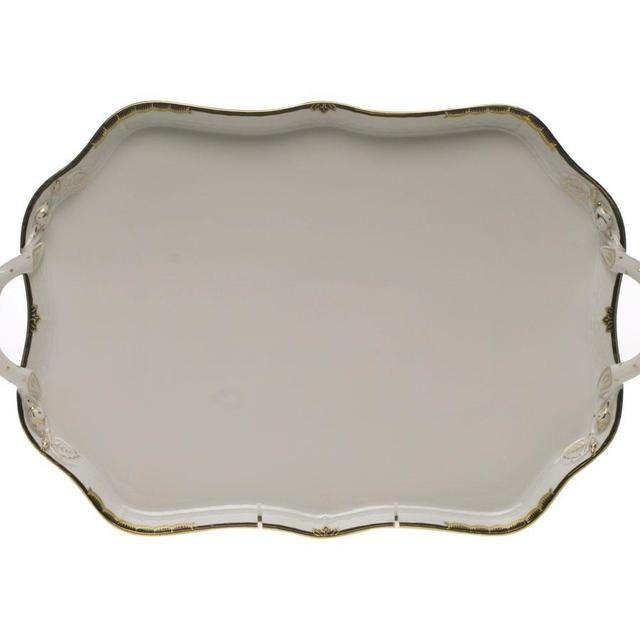 Herend Princess Victoria Black Rectangular Tray