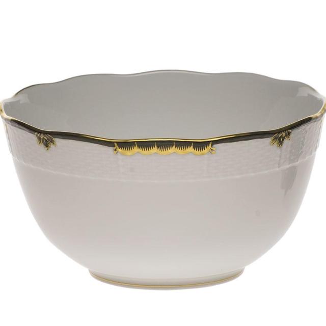 Herend Princess Victoria Black Round Serving Bowl