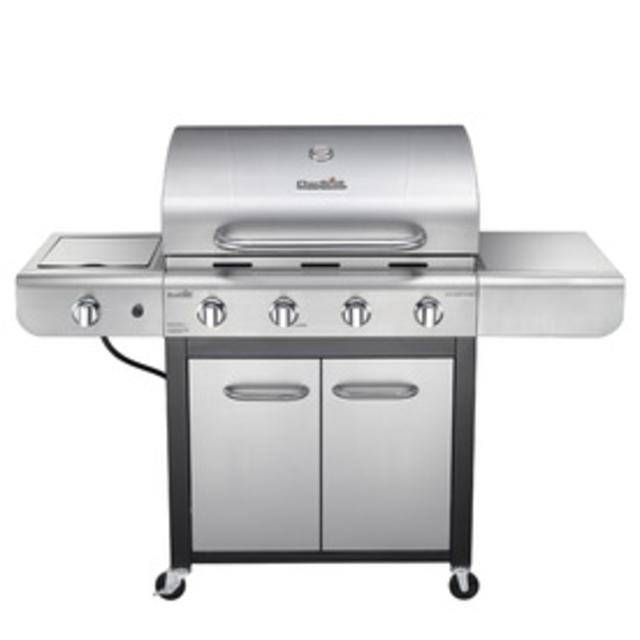 Char-Broil Advantage Black/Stainless 4-Burner (40,000-BTU) Liquid Propane Gas Grill with Side Burner