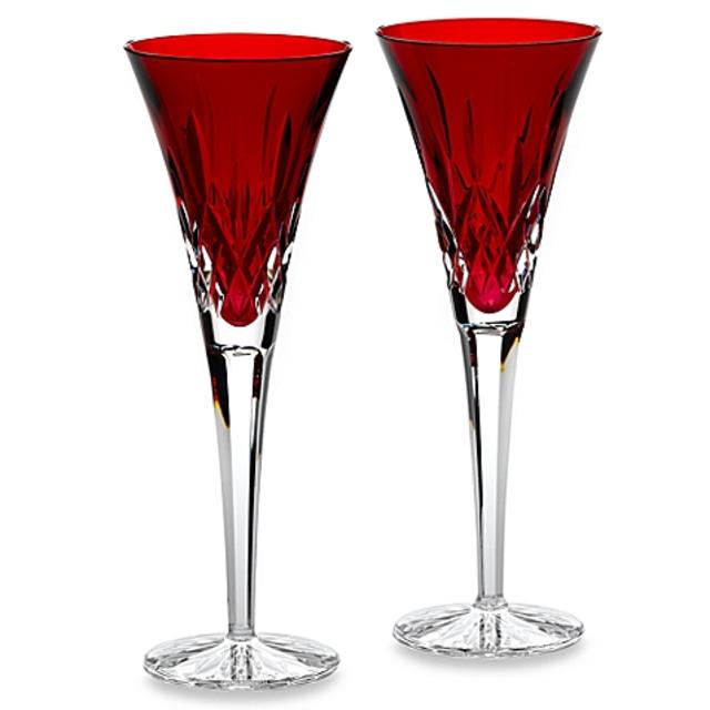 Waterford® Lismore Crimson Toasting Flute (Set of 2)