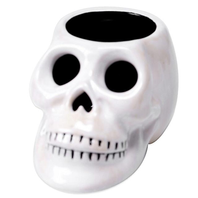 Certified International Eat, Drink and Be Scary 3-D Skull Tealight Holder