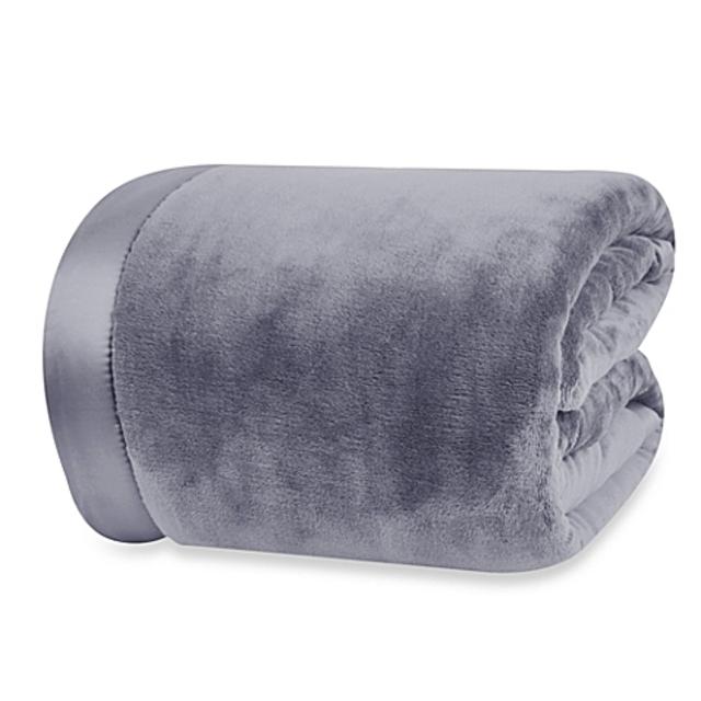 Berkshire Blanket® VelvetLoft™ Twin Blanket in Ash