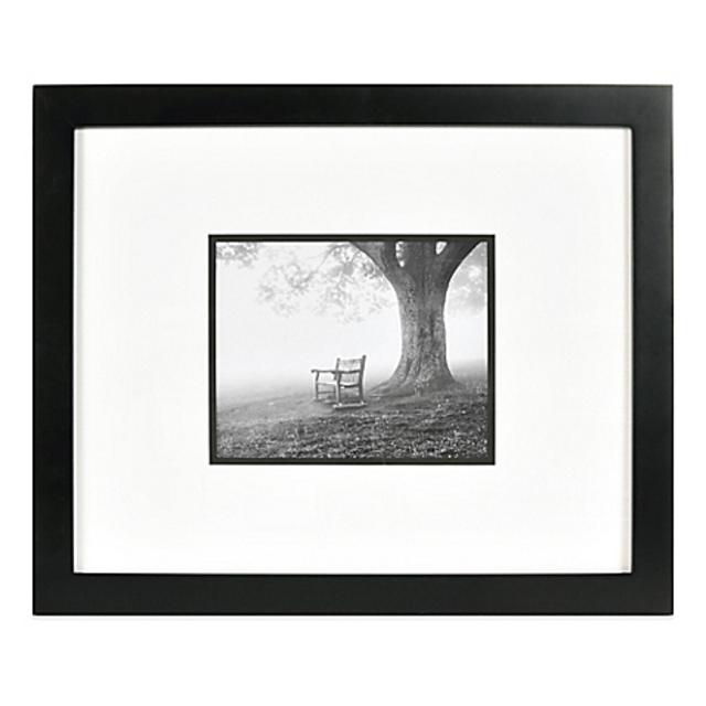 Real Simple® Black Wood Wall Frame with White Over Black Mat for 10-Inch x 8-Inch Photo