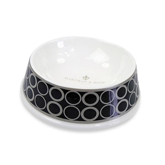 Hartman & Rose Porcelain Dog Bowl in Black