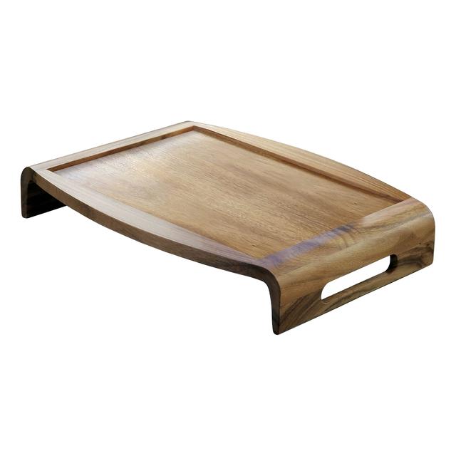 Lipper International 1164 Acacia Collection Oversized Reversible Wood Serving Tray