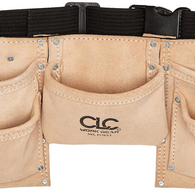 Custom Leathercraft I370X3 Heavy Duty Suede Work Apron, 8-Pocket