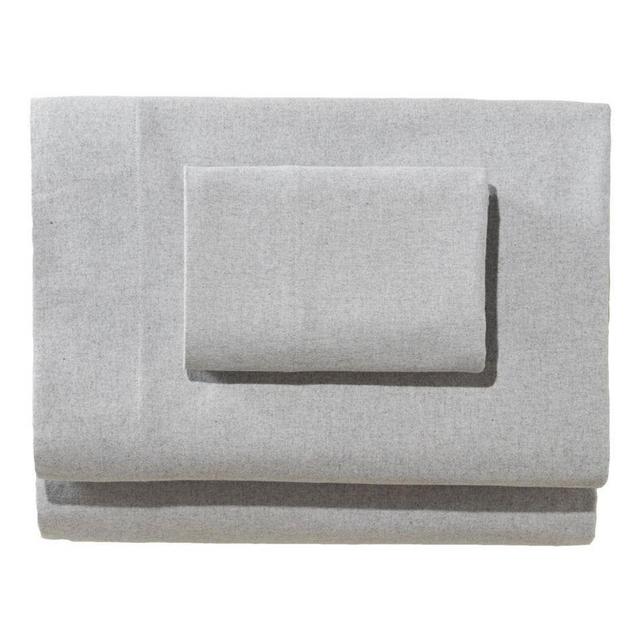 L.L. Bean Ultrasoft Comfort Flannel Sheet Set in Heather Grey