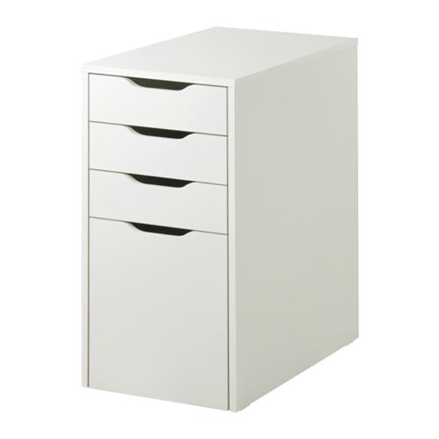 3 White File Drawer Units