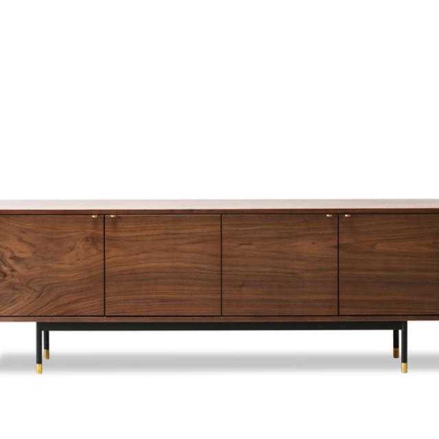 Walnut 4 Door Credenza