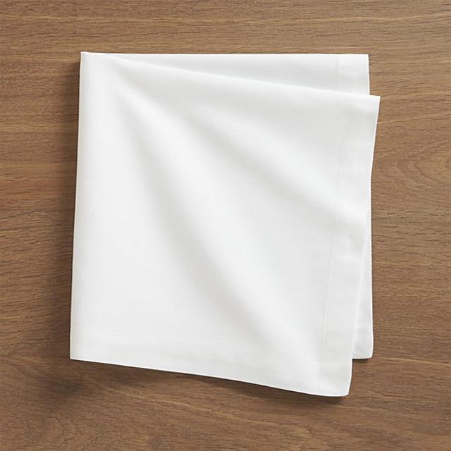 Fete White Cotton Napkin ~ Crate & Barrel