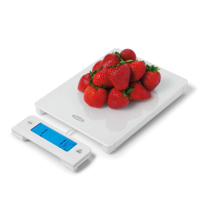 OXO Good Grips®  Glass Scale with Pull-Out Digital Display in White