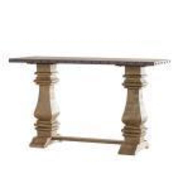 Hatton Distressed Natural Zinc-Top Console