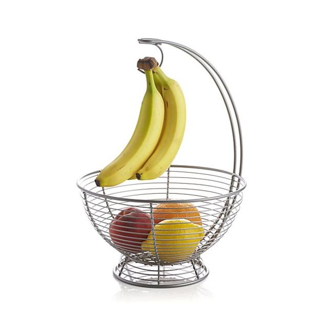Footed Basket with Banana Hanger