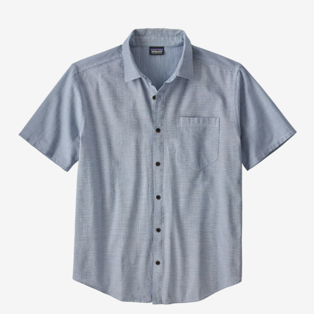 For Hans: Men's Organic Cotton Slub Poplin Shirt, Pigeon Blue, Small