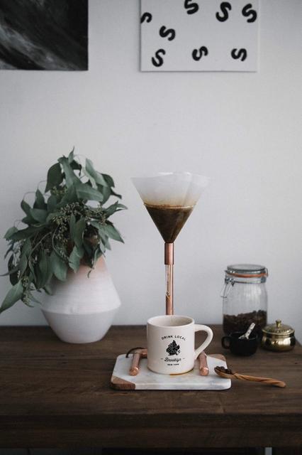 Pour Over Coffee Maker Coffee Dripper Copper Pipe Coffee Maker industrial coffee maker RoseGold Steampunk Coffee Dripper Christmas Gift #1