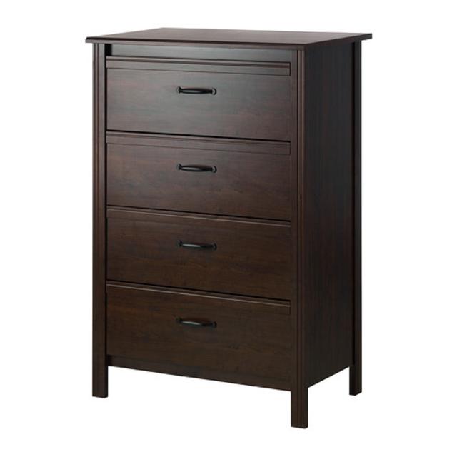 4-drawer dresser, brown
