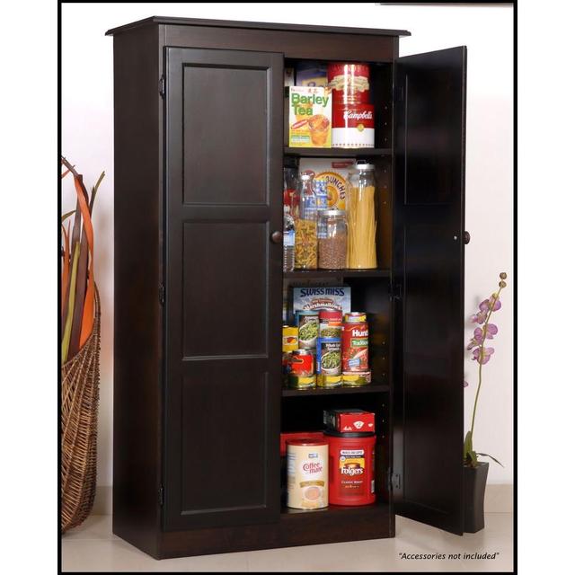 Free Standing Kitchen Pantry in Espresso