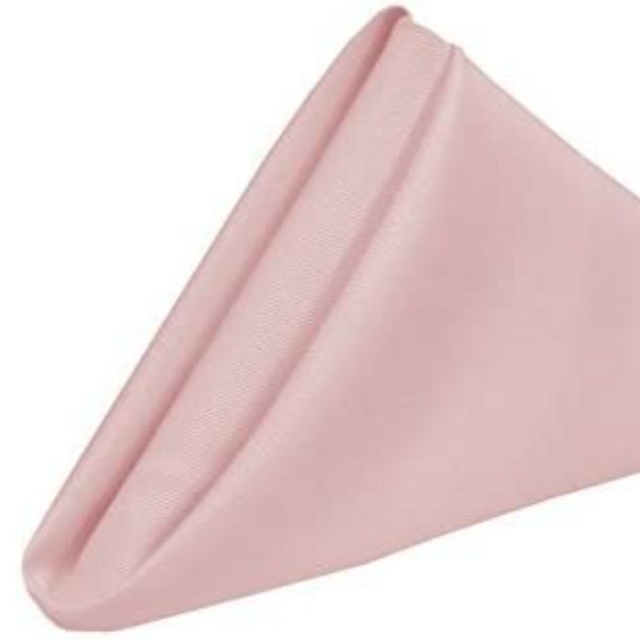Your Chair Covers - 20 Inch Square Premium Polyester Cloth Napkins 10 Pack - Blush, Oversized, Double Folded and Hemmed Table Linen Napkin, Restaurant and Hotel Multi Use