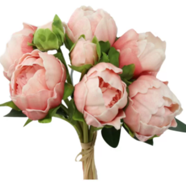 Real Touch Bouquet Peony Stems