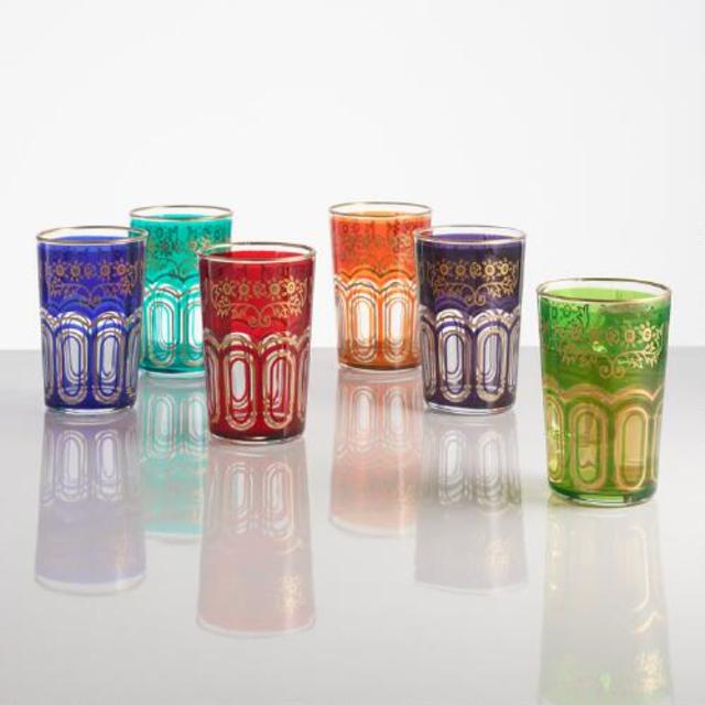 Moroccan Tea Glasses, Set of 6