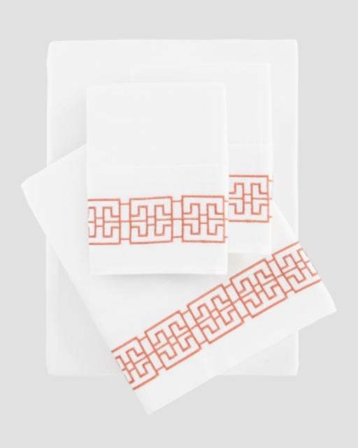 Exclusively Ours Greek Key Embroidered Sheet Collection