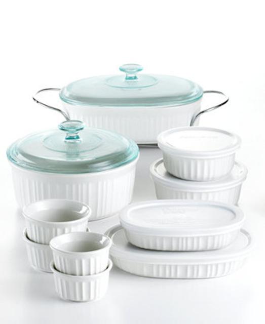 Corningware French White 17 Piece Bakeware Set