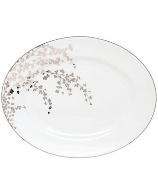 kate spade new york Gardner Street Platinum Oval Platter