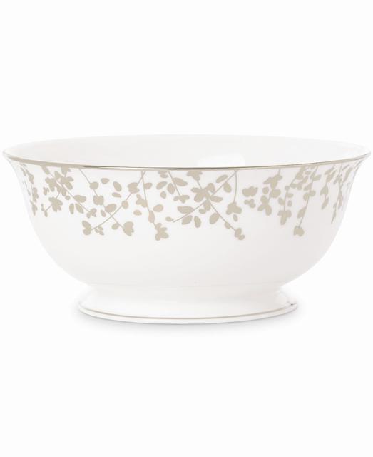 kate spade new york Gardner Street Platinum Serving Bowl