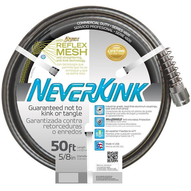 NeverKink 5/8-in x 50-ft Premium-Duty Kink Free Garden Hose