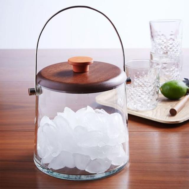 Globalist Wood + Glass Ice Bucket