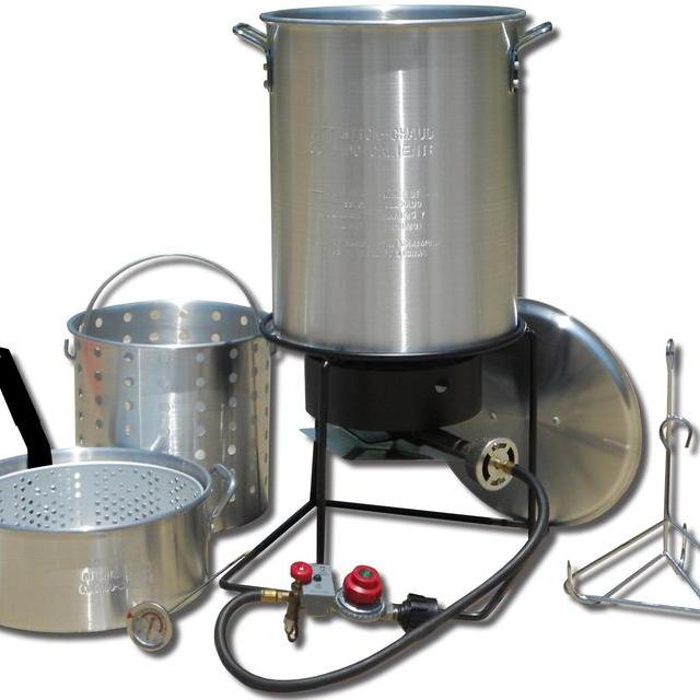 King Kooker 1265BF3 Portable Propane Outdoor Deep Frying/Boiling Package with 2 Aluminum Pots