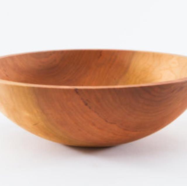 Large Deep Wooden Salad Bowl - Handmade