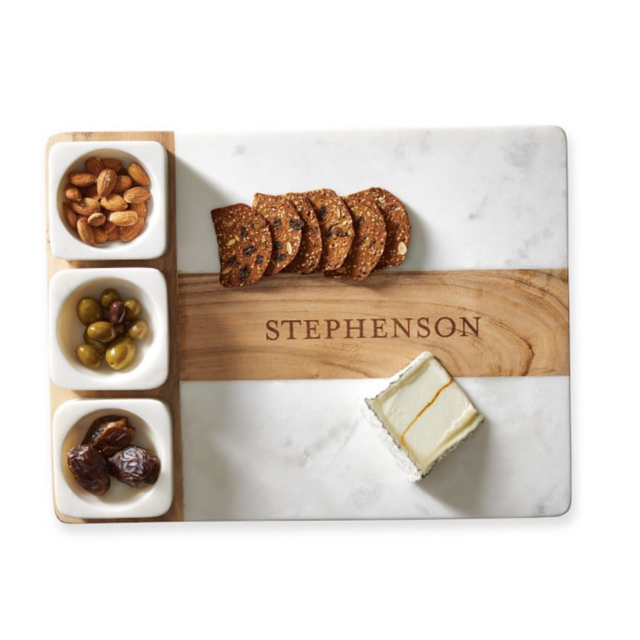 Wood and Marble Appetizer Serving Platter