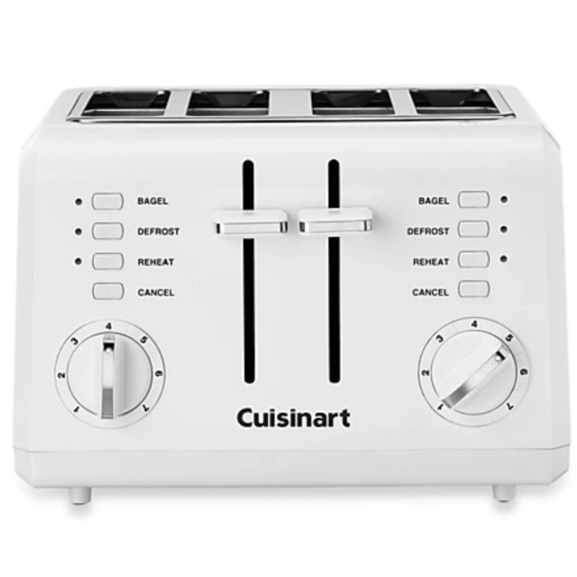Cuisinart® White Compact Cool-Touch 4-Slice Toaster