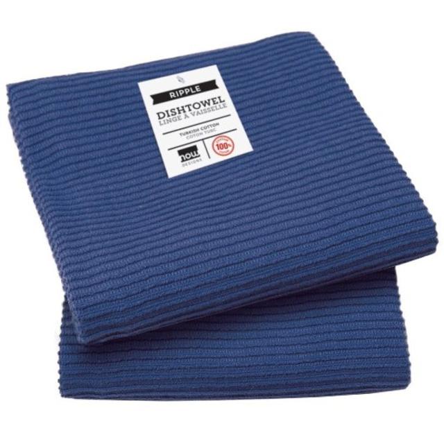 Now Designs Ripple Towel, Indigo, Set of 2