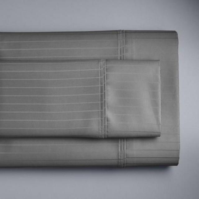 Simply Vera Vera Wang CHARCOAL STRIPE 800 Thread Count Egyptian Cotton QUEEN Sheet Set