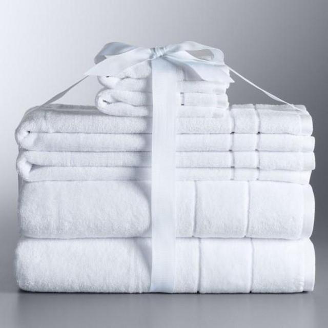 Simply Vera Vera Wang WHITE 6-piece Turkish Cotton Bath Towel Set