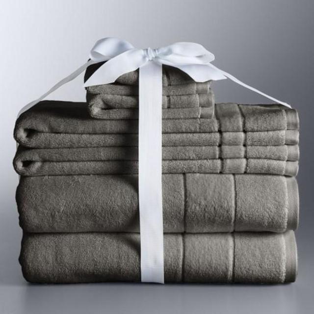 Simply Vera Vera Wang CHARCOAL 6-piece Turkish Cotton Bath Towel Set