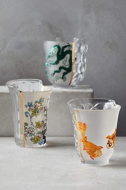 Unlikely Symmetry Juice Glasses