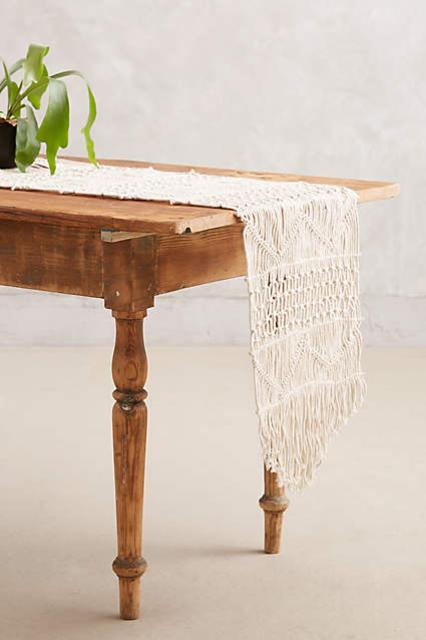 Handwoven Macrame Table Runner