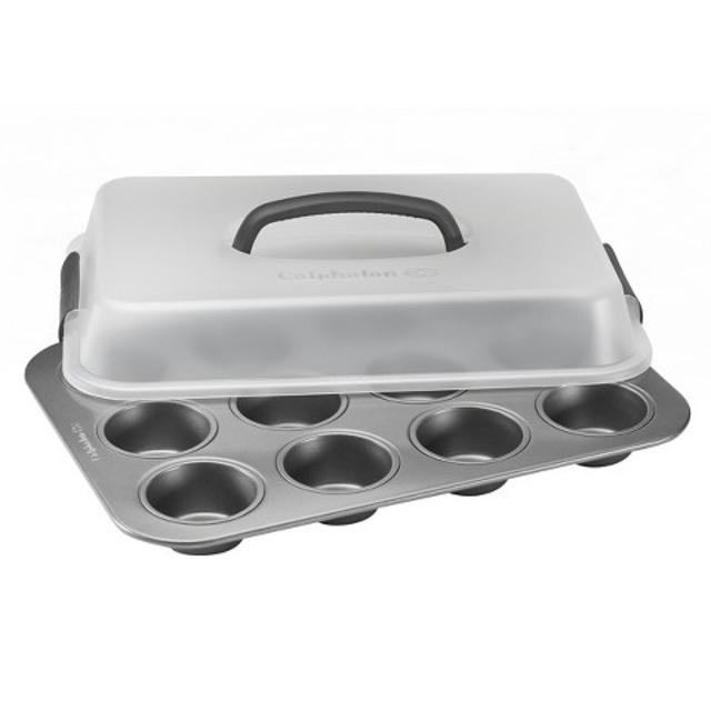 Calphalon Kitchen Essentials 12 Cup Cupcake Carrier and Pan product details page