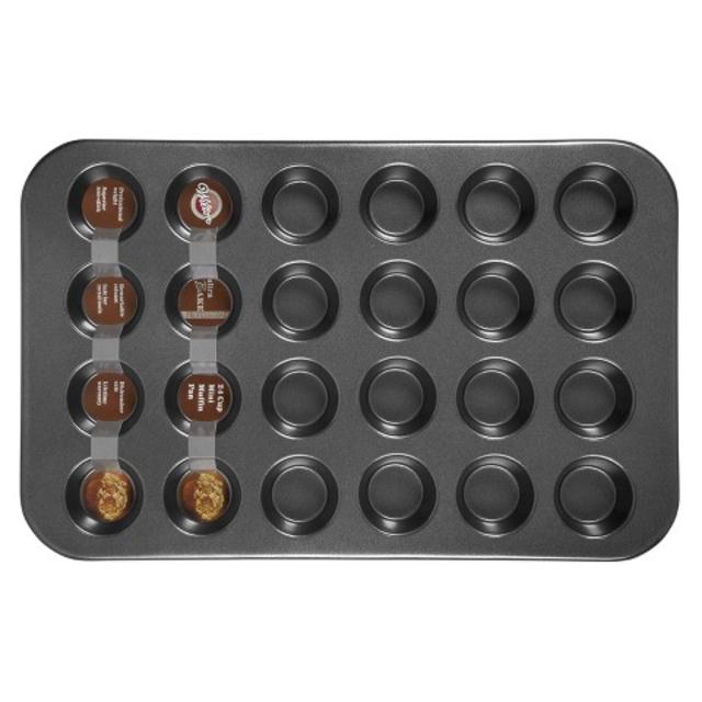 Wilton 24 Cup Mini Muffin Pan - Black product details page